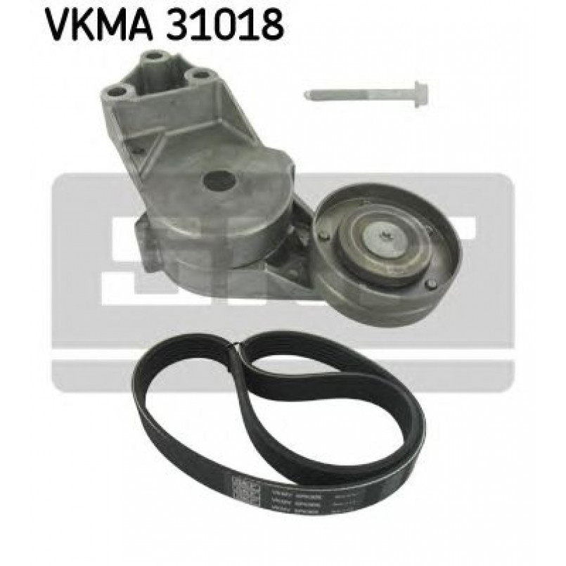 VKMA 31018 SKF Комплект доріжкового ремня (ролик, ремінь)